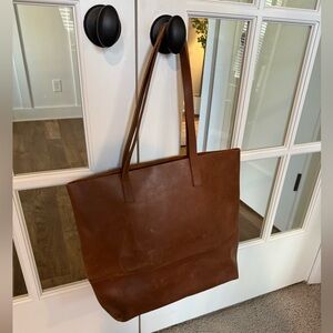 Able Brown Leather Tote Bag
